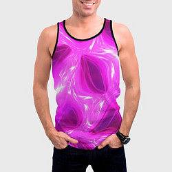 Майка-безрукавка мужская Обтекаемый розовый, цвет: 3D-черный — фото 2