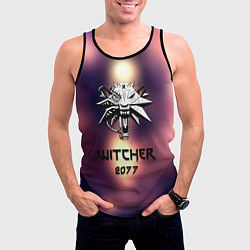 Майка-безрукавка мужская Ведьмак 2077, цвет: 3D-черный — фото 2