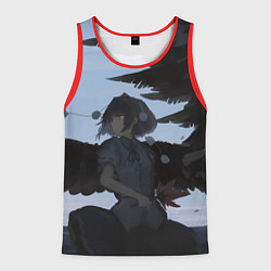 Майка-безрукавка мужская Touhou Project Aya Шамеймару, цвет: 3D-красный