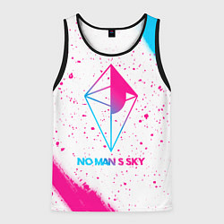 Майка-безрукавка мужская No Mans Sky neon gradient style, цвет: 3D-черный