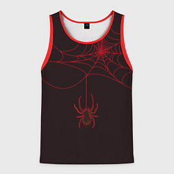 Майка-безрукавка мужская Красная паутина, цвет: 3D-красный