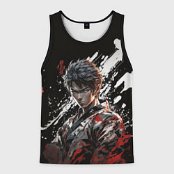 Майка-безрукавка мужская Воин в кимоно, цвет: 3D-черный