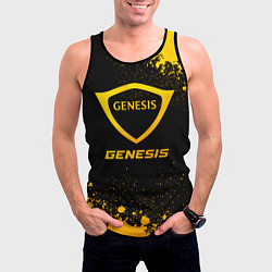 Майка-безрукавка мужская Genesis - gold gradient, цвет: 3D-черный — фото 2