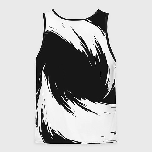 Мужская майка без рукавов Baldurs gate 3 - белые завихрения / 3D-Черный – фото 2