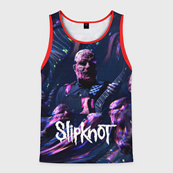 Майка-безрукавка мужская Slipknot: guitar, цвет: 3D-красный