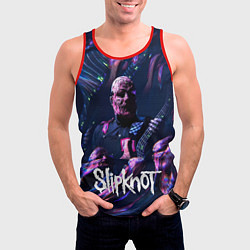 Майка-безрукавка мужская Slipknot: guitar, цвет: 3D-красный — фото 2