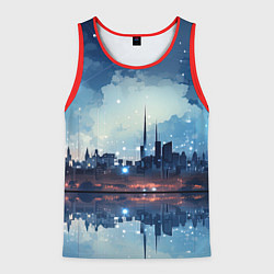 Майка-безрукавка мужская Хрустальный город, цвет: 3D-красный