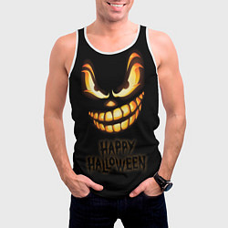 Майка-безрукавка мужская Страшный Джек - хэллоуин, цвет: 3D-белый — фото 2