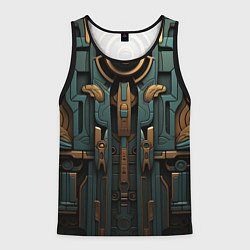Майка-безрукавка мужская Абстрактный узор в египетском стиле, цвет: 3D-черный