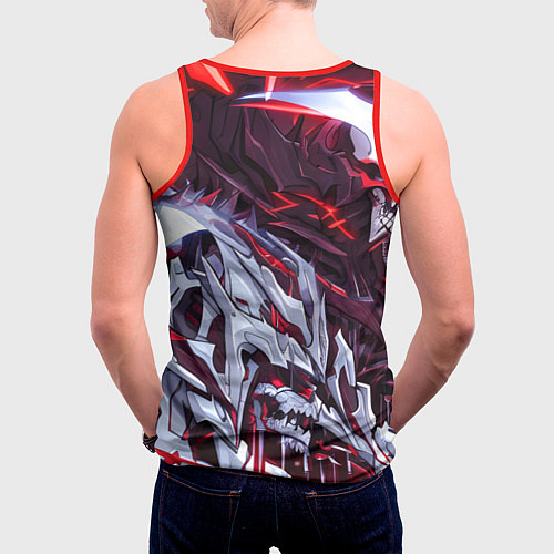 Мужская майка без рукавов Красный кибер скелет / 3D-Красный – фото 4