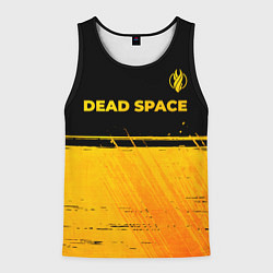 Майка-безрукавка мужская Dead Space - gold gradient посередине, цвет: 3D-черный