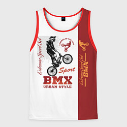 Майка-безрукавка мужская BMX urban style, цвет: 3D-красный