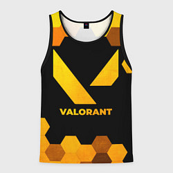 Майка-безрукавка мужская Valorant - gold gradient, цвет: 3D-черный