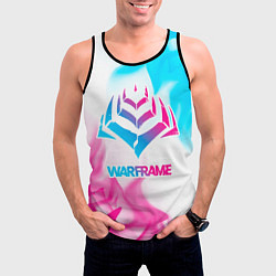 Майка-безрукавка мужская Warframe neon gradient style, цвет: 3D-черный — фото 2