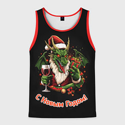 Майка-безрукавка мужская Дракон Мороз, цвет: 3D-красный