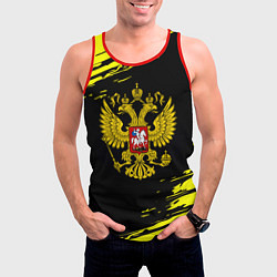 Майка-безрукавка мужская Имперская Россия герб, цвет: 3D-красный — фото 2