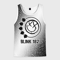 Майка-безрукавка мужская Blink 182 glitch на светлом фоне, цвет: 3D-белый