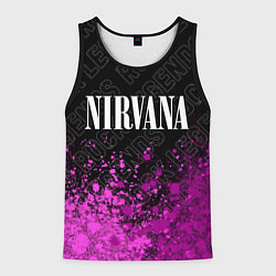 Майка-безрукавка мужская Nirvana rock legends посередине, цвет: 3D-черный