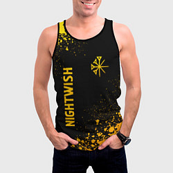 Майка-безрукавка мужская Nightwish - gold gradient вертикально, цвет: 3D-черный — фото 2