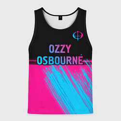 Майка-безрукавка мужская Ozzy Osbourne - neon gradient посередине, цвет: 3D-черный