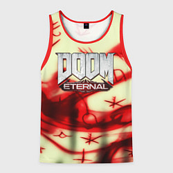 Майка-безрукавка мужская Doom Eteranal символы марса, цвет: 3D-красный