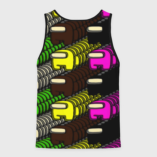 Мужская майка без рукавов Among us games / 3D-Черный – фото 2