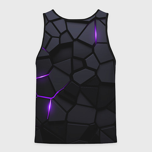 Мужская майка без рукавов Infiniti - плиты с эффектом свечения / 3D-Черный – фото 2