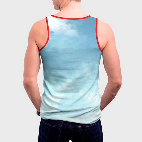 Мужская майка без рукавов Фрирен и небо - эльфийка / 3D-Красный – фото 4