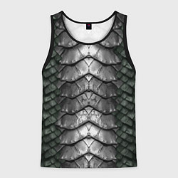 Майка-безрукавка мужская Dragon scales, цвет: 3D-черный