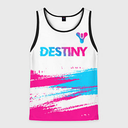 Мужская майка без рукавов Destiny neon gradient style посередине