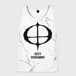 Майка-безрукавка мужская Ozzy Osbourne glitch на светлом фоне, цвет: 3D-белый