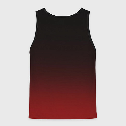 Мужская майка без рукавов Градиент от тёмного до тёмно красного / 3D-Черный – фото 2