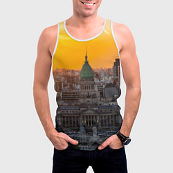 Майка-безрукавка мужская Буэнос-Айрес, цвет: 3D-белый — фото 2