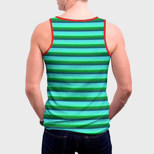 Мужская майка без рукавов Я люблю Вологду / 3D-Красный – фото 4