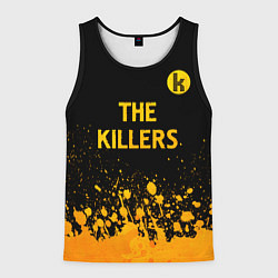 Майка-безрукавка мужская The Killers - gold gradient посередине, цвет: 3D-черный