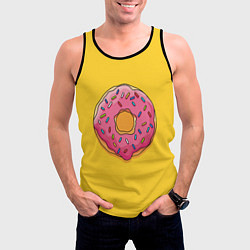 Майка-безрукавка мужская Пончик Гомера, цвет: 3D-черный — фото 2