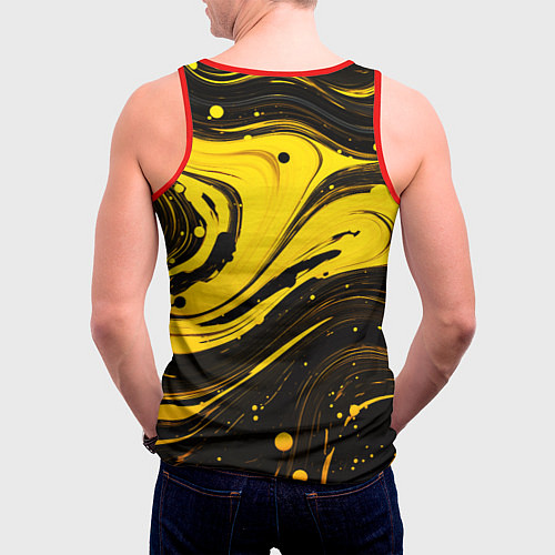 Мужская майка без рукавов Ребекка и Киберпанк / 3D-Красный – фото 4