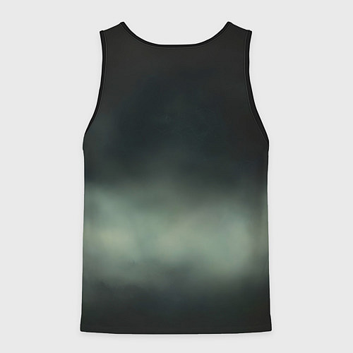 Мужская майка без рукавов Пришелец с большими глазами / 3D-Черный – фото 2