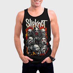 Майка-безрукавка мужская Slipknot метал-группа, цвет: 3D-черный — фото 2