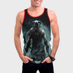Майка-безрукавка мужская Скайрим - страж рассвета, цвет: 3D-красный — фото 2