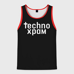 Мужская майка без рукавов Techno храм надпись