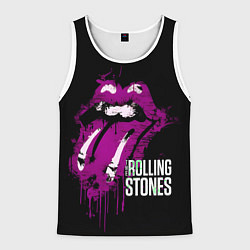 Майка-безрукавка мужская The Rolling Stones - lips, цвет: 3D-белый