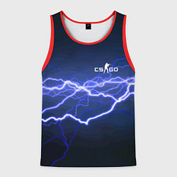 Майка-безрукавка мужская Counter Strike - lightning, цвет: 3D-красный
