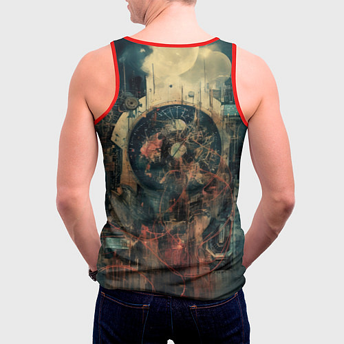 Мужская майка без рукавов Алый ксеноморф / 3D-Красный – фото 4