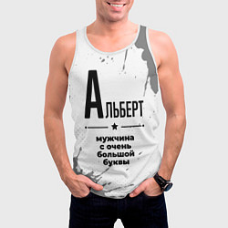 Майка-безрукавка мужская Альберт мужчина ну с очень большой буквы, цвет: 3D-белый — фото 2