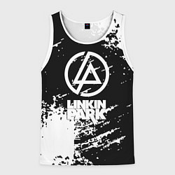 Мужская майка без рукавов Linkin park logo краски текстура