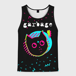 Майка-безрукавка мужская Garbage - rock star cat, цвет: 3D-черный