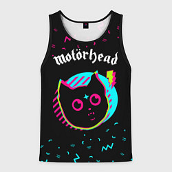 Майка-безрукавка мужская Motorhead - rock star cat, цвет: 3D-черный