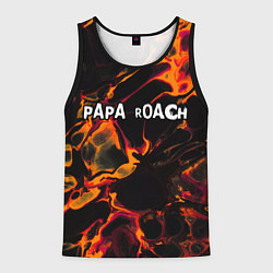 Мужская майка без рукавов Papa Roach red lava