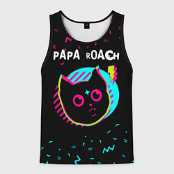 Майка-безрукавка мужская Papa Roach - rock star cat, цвет: 3D-черный